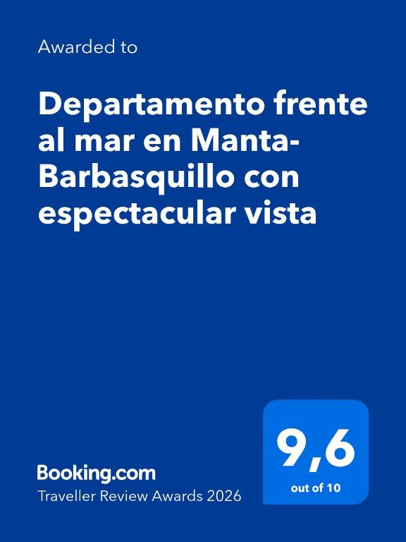 Departamento frente al mar en Manta-Barbasquillo con espectacular vista