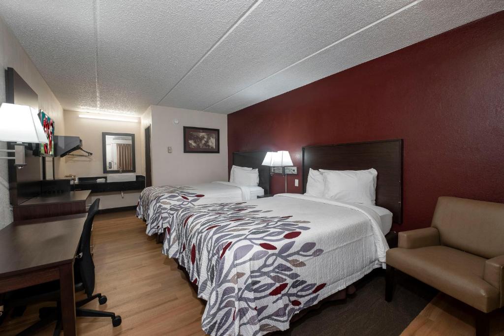 Red Roof Inn Champaign - University - Deluxe Kamer Met 2 Tweepersoonsbedden, Niet-roken