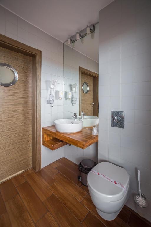 Koupelna v ubytování Hotel Morski