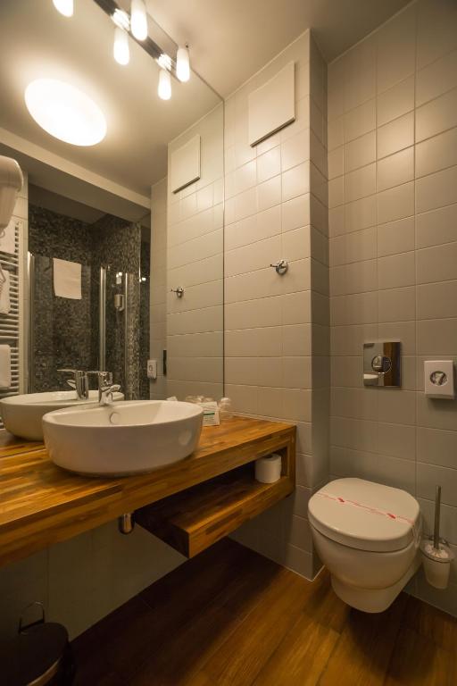 Koupelna v ubytování Hotel Morski