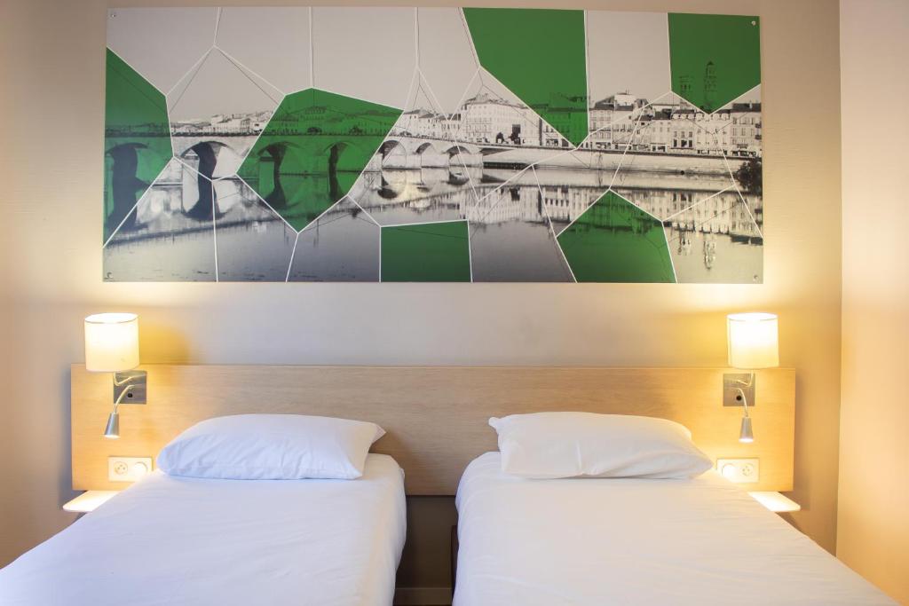 Brit Hotel Mâcon Centre Gare - Habitación Estándar Con Dos Camas
