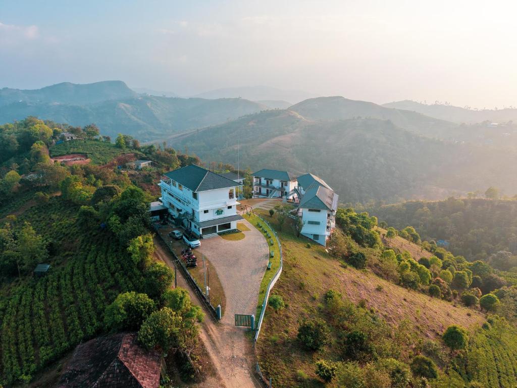 an aerial view of a house on a hill at Abad Silver Mist in Vagamon