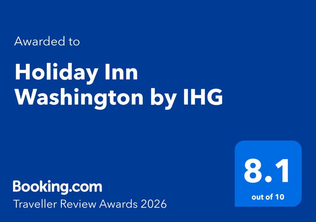 a blue sign that reads holiday inn washington by hig at Holiday Inn Washington by IHG in Washington