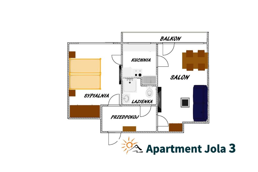 Plán poschodí v ubytovaní Apartamenty Jola