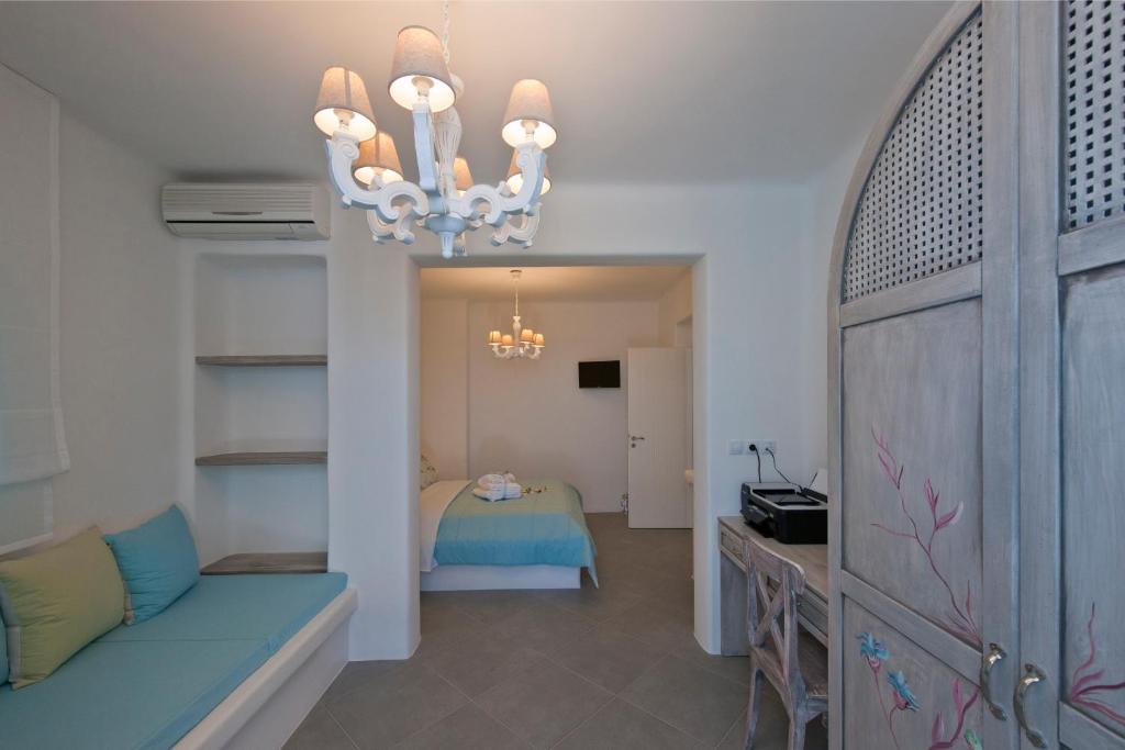 Posteľ alebo postele v izbe v ubytovaní Aegean Queen Villas