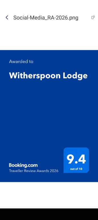 a screenshot of a witschoren lodge webpage on a cell phone at Witherspoon Lodge in Kandy