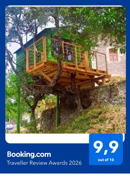 a tree house in a tree at Arcadianis Villa at Psari Trikolonon Gortynia in Psárion