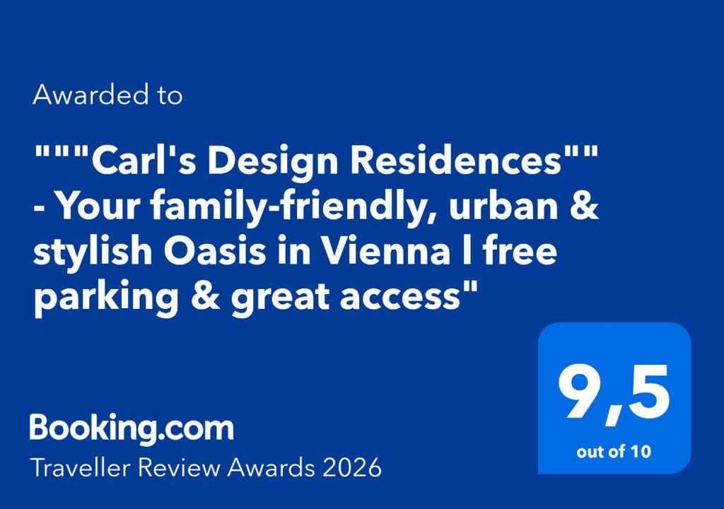 "Carl's Design Residences" - Your family-friendly, urban & stylish Oasis in Vienna l free parking & great access - 2