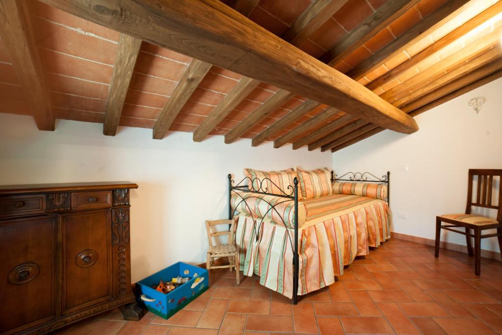 Posteľ alebo postele v izbe v ubytovaní Agriturismo Podere il Corniolino
