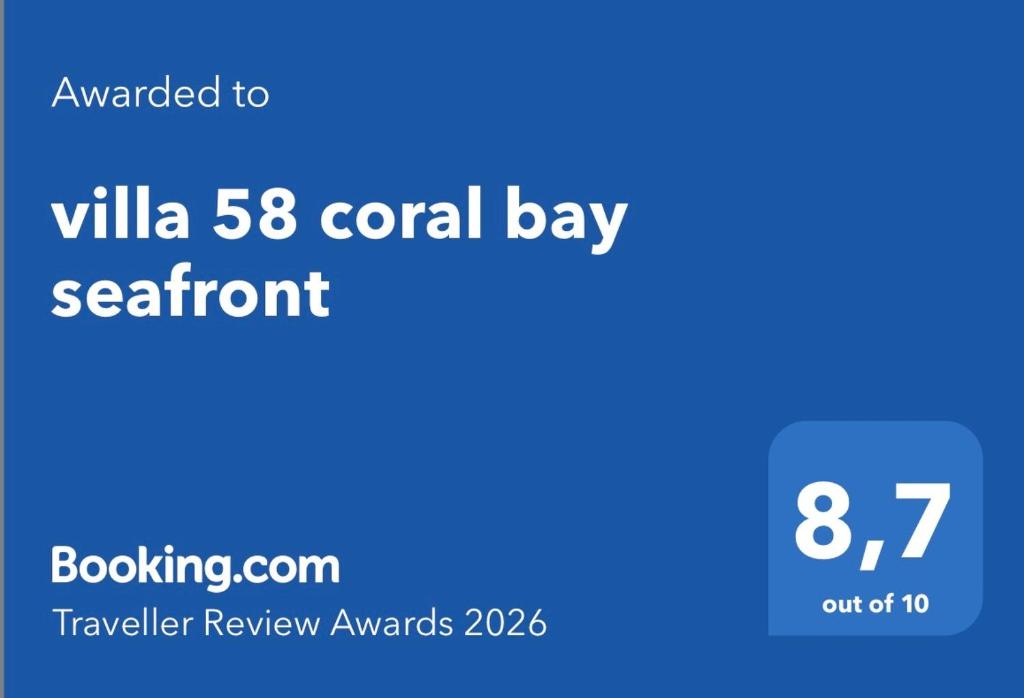 a screenshot of a cell phone with the text virtualial coral bay segment at villa 58 coral bay seafront in Peyia