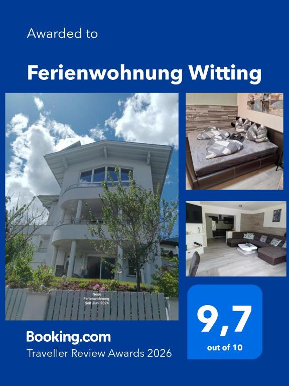 a collage of two pictures of a house at Ferienwohnung Witting in Wenns