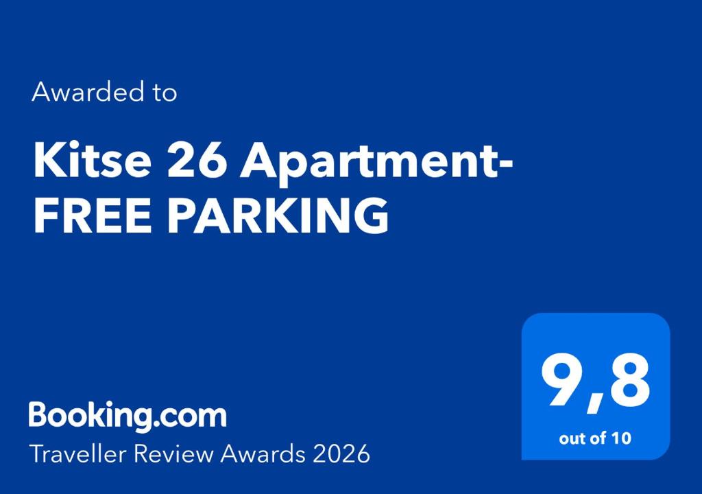 a blue sign that reads rise appointment free parking at Kitse 26 Apartment , Self Check-in, Free Parking in Pärnu