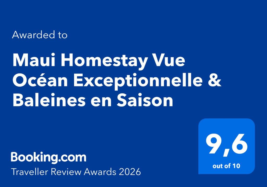 Maui Homestay Vue Océan Exceptionnelle & Baleines en Saison, Tohautu - photo 10 - Tahiti, Polynésie