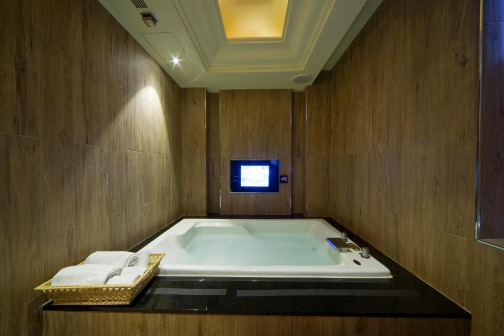 Koupelna v ubytování Wego Hotel - Linsen