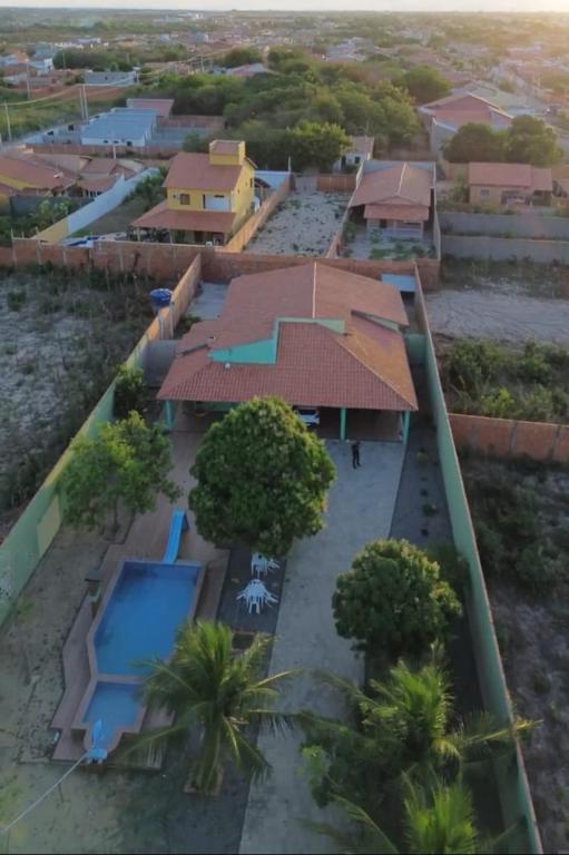 an aerial view of a resort with several pools at Sítio Menezes in Parnaíba
