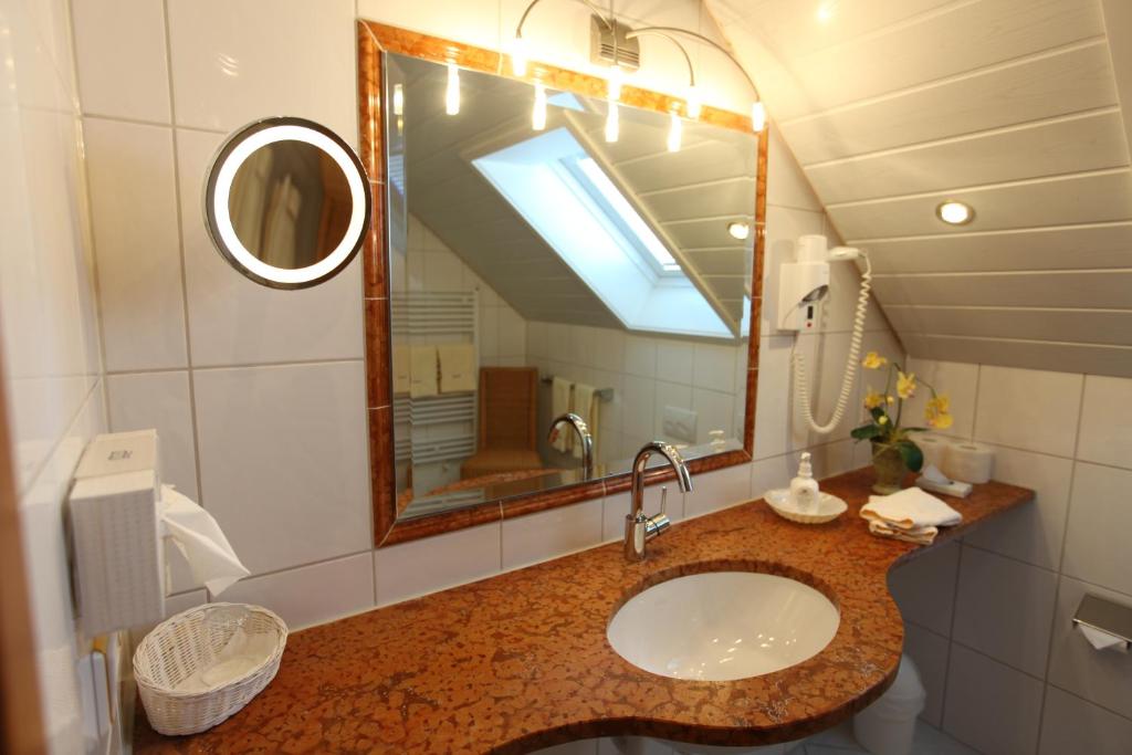 Koupelna v ubytování Hotel Seeperle