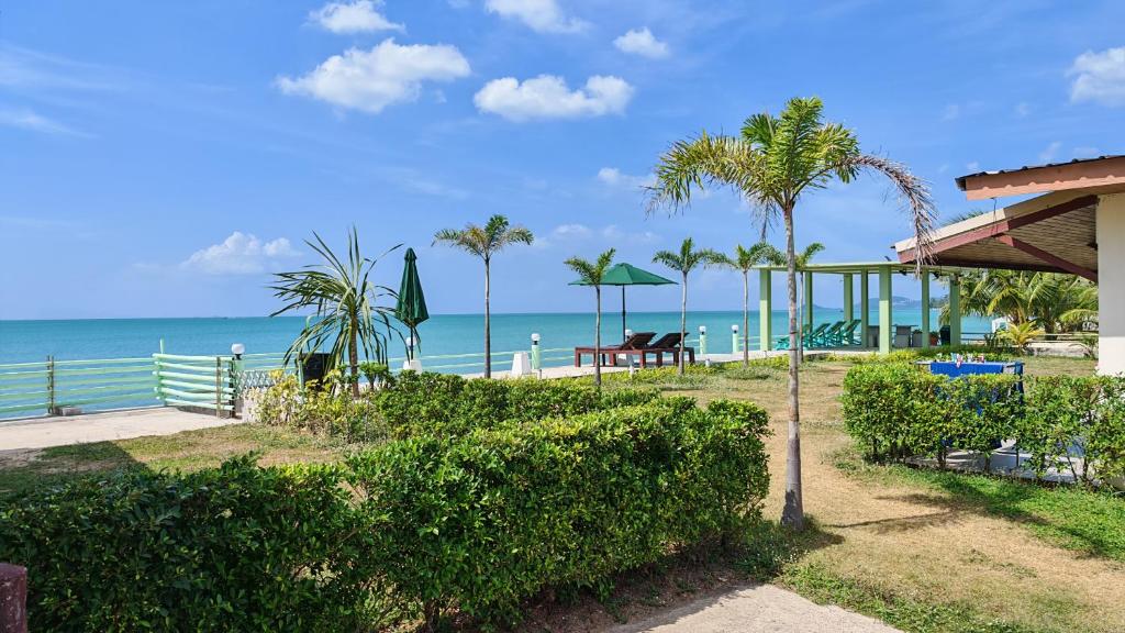 a view of the ocean from a resort at Lipa Bay Residence in Nathon Bay