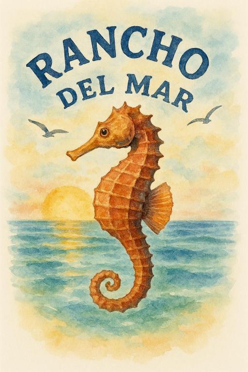 a book cover of a seahorse in the water at Hotel Rancho del Mar in Mojácar