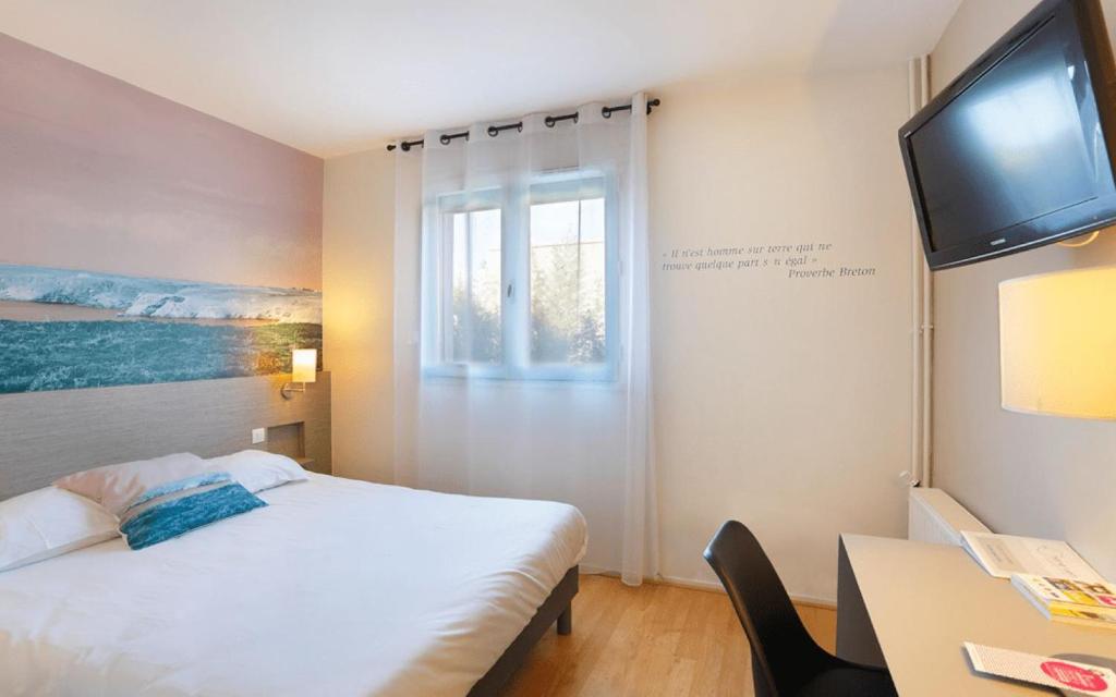 Logis Hotel Restaurant Au Chêne Vert, Saint-Brieuc - 优雅双人间