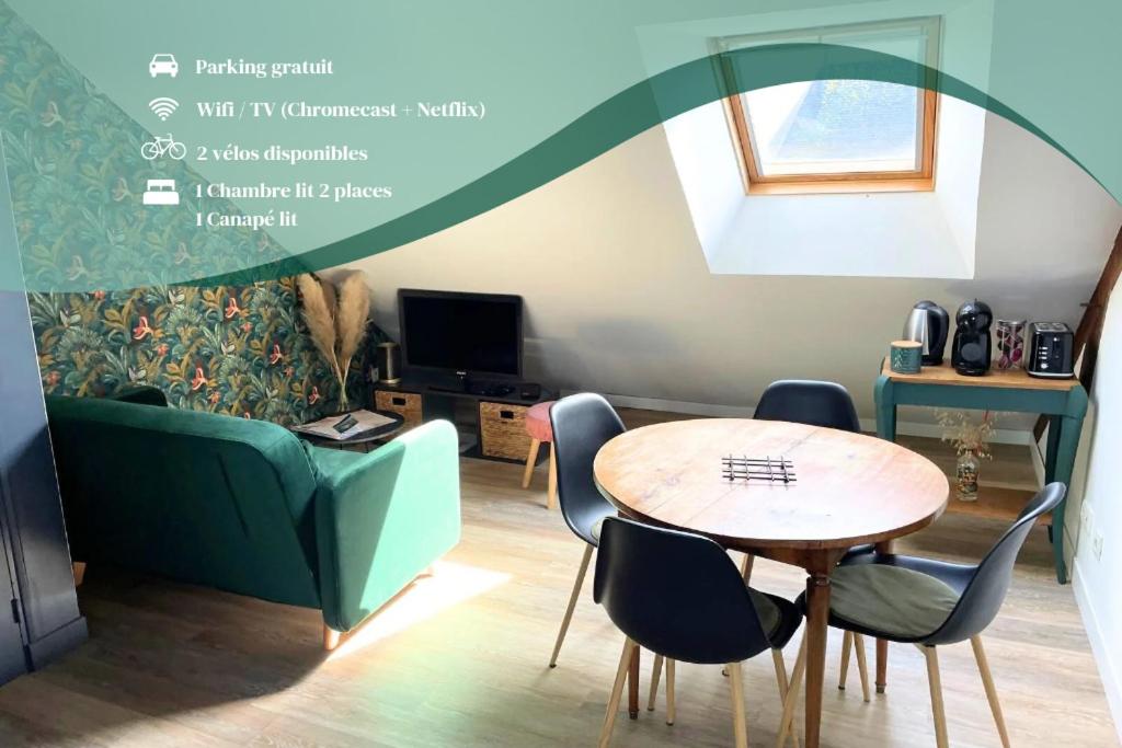 Appartement 1 chambre et 2 vélos