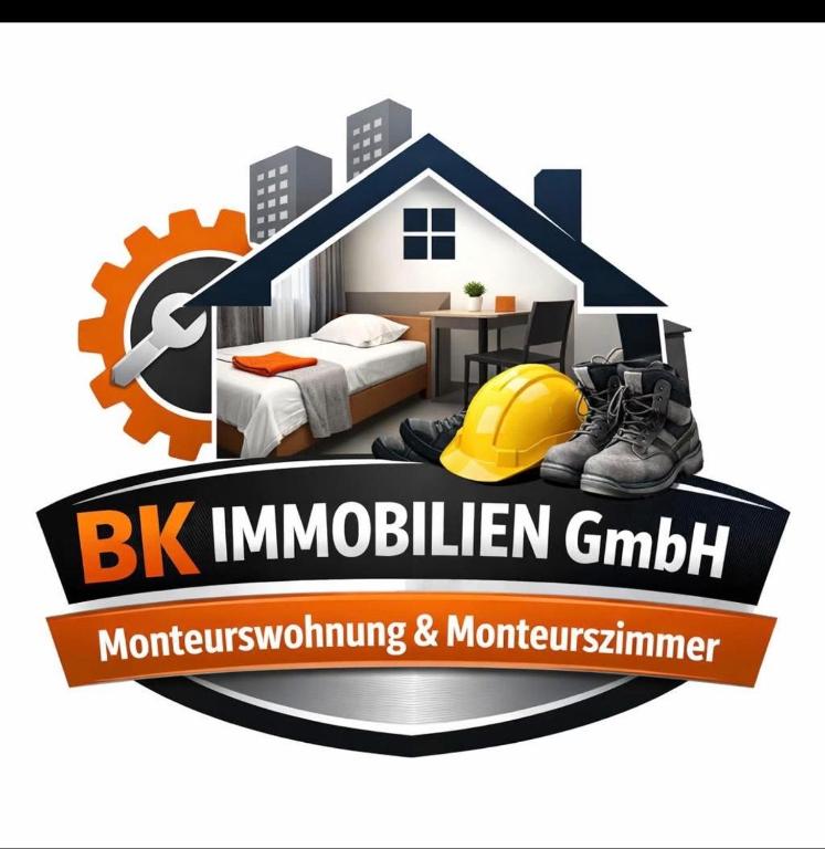 a logo of a house with a yellow helmet at A2 MonteurQuatier Lünen in Lünen