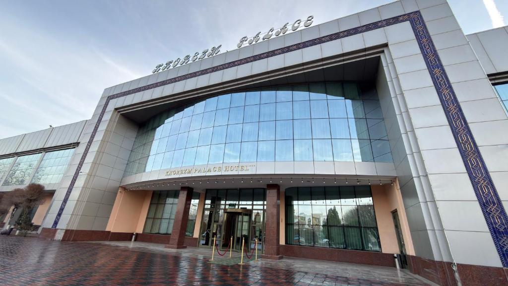 a view of the headquarters of the ministry of foreign affairs at Khorezm Palace Hotel in Urganch