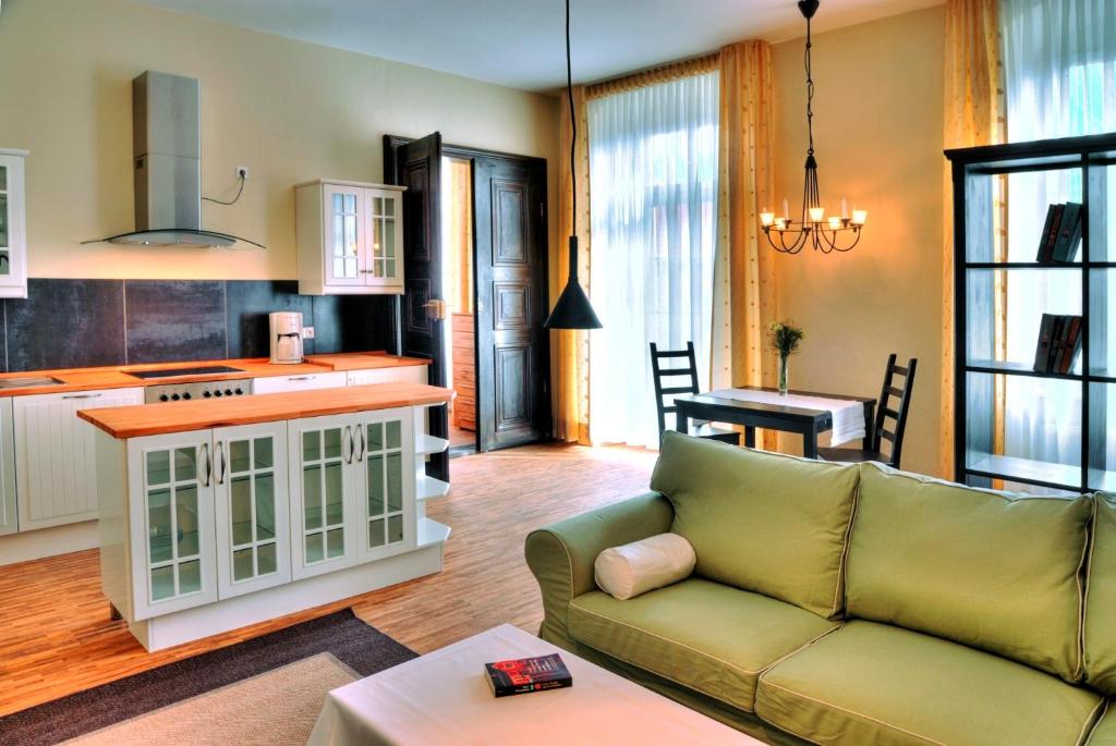 Kuchyň nebo kuchyňský kout v ubytování Appartements Residenz Jacobs