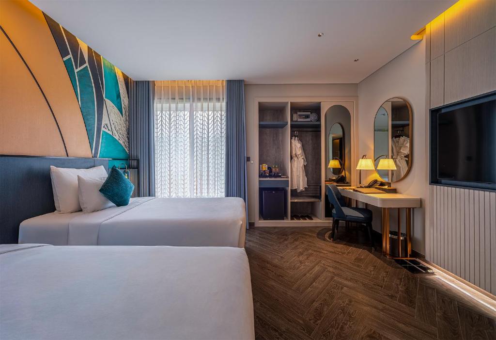 Phòng Deluxe có 2 Giường Đơn Nhìn ra Thành phố