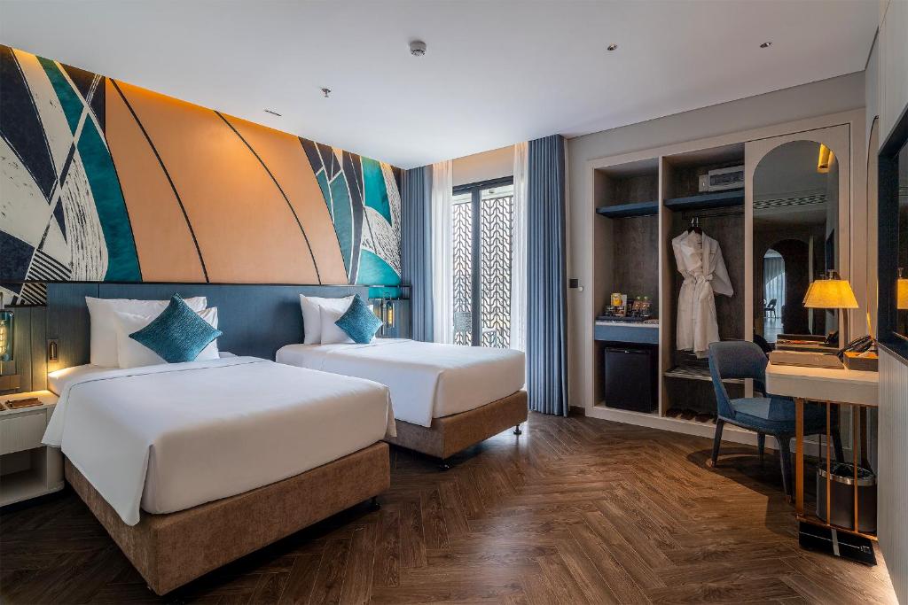 Phòng Deluxe có 2 Giường Đơn Nhìn ra Thành phố