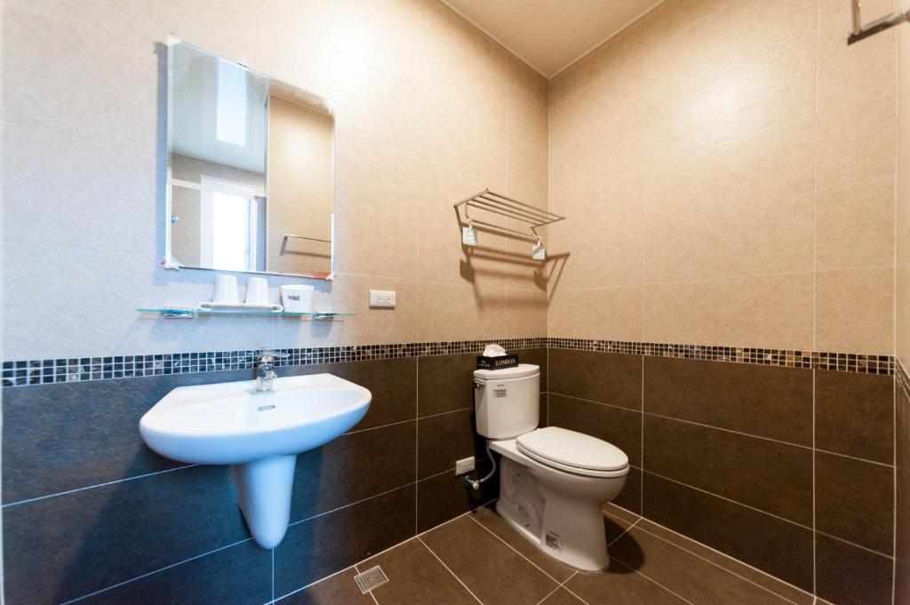 Koupelna v ubytování Lantein B&B