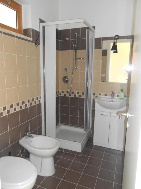 Koupelna v ubytování Villa Brettii