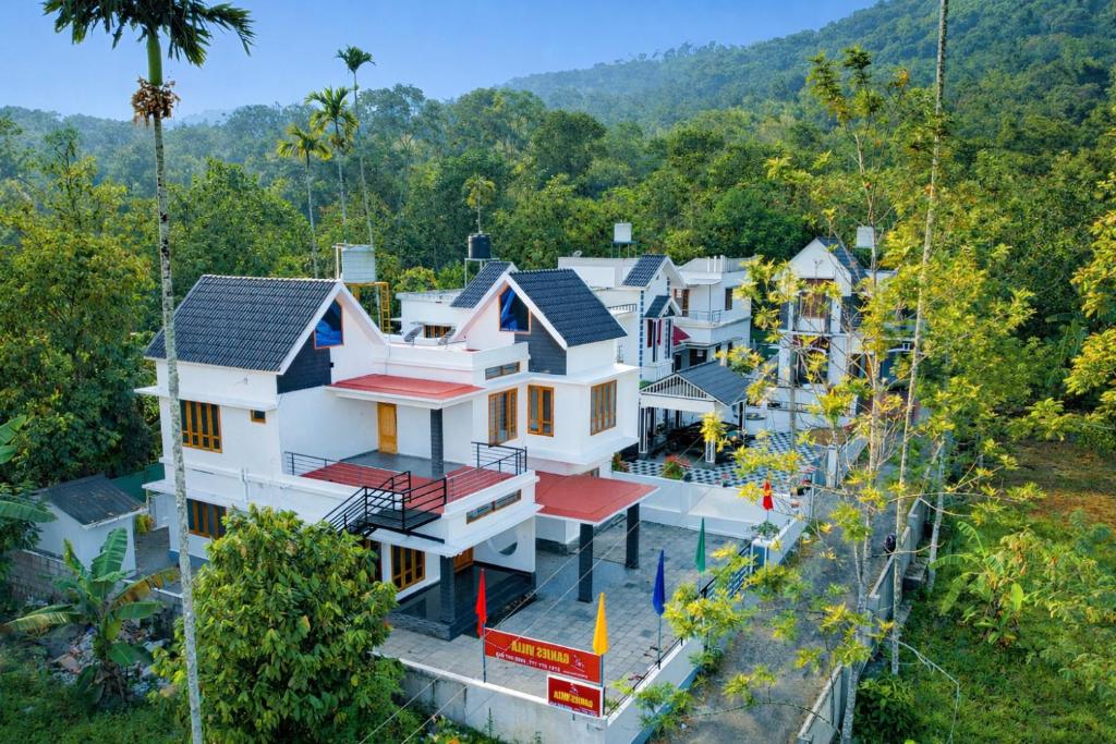 an aerial view of a house at Budget Appartments Thekkady in Thekkady