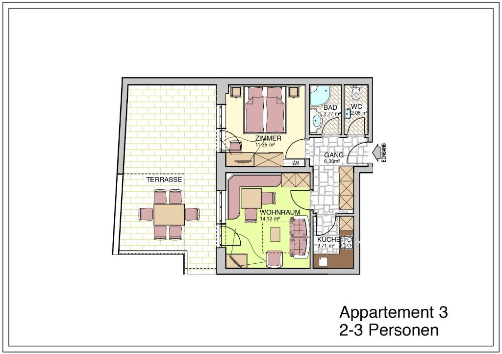 The floor plan of Panoramablick Sölden