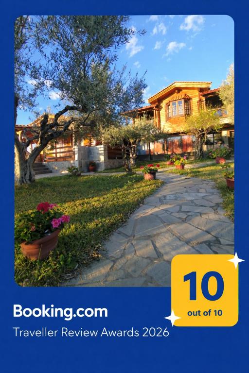 a picture of a house with a walkway at Vigla Ias in Neos Marmaras