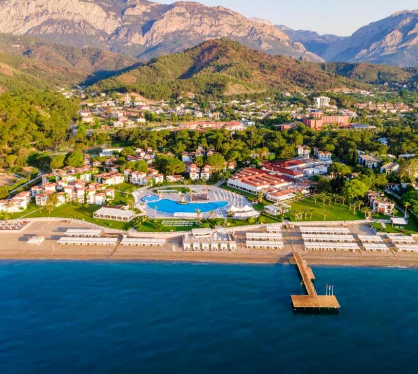 an aerial view of a resort on the beach at Club Marco Polo - Premium All Inclusive in Kemer