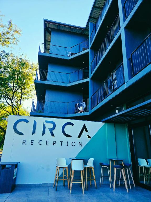 a building with a sign that reads cera reception at Lynwood Circa 209 in Pretoria