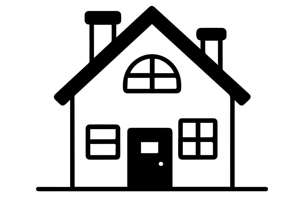 a black and white illustration of a house at Operational Unit - Listing Closing Soon - Existing Reservations Honored in Angeles