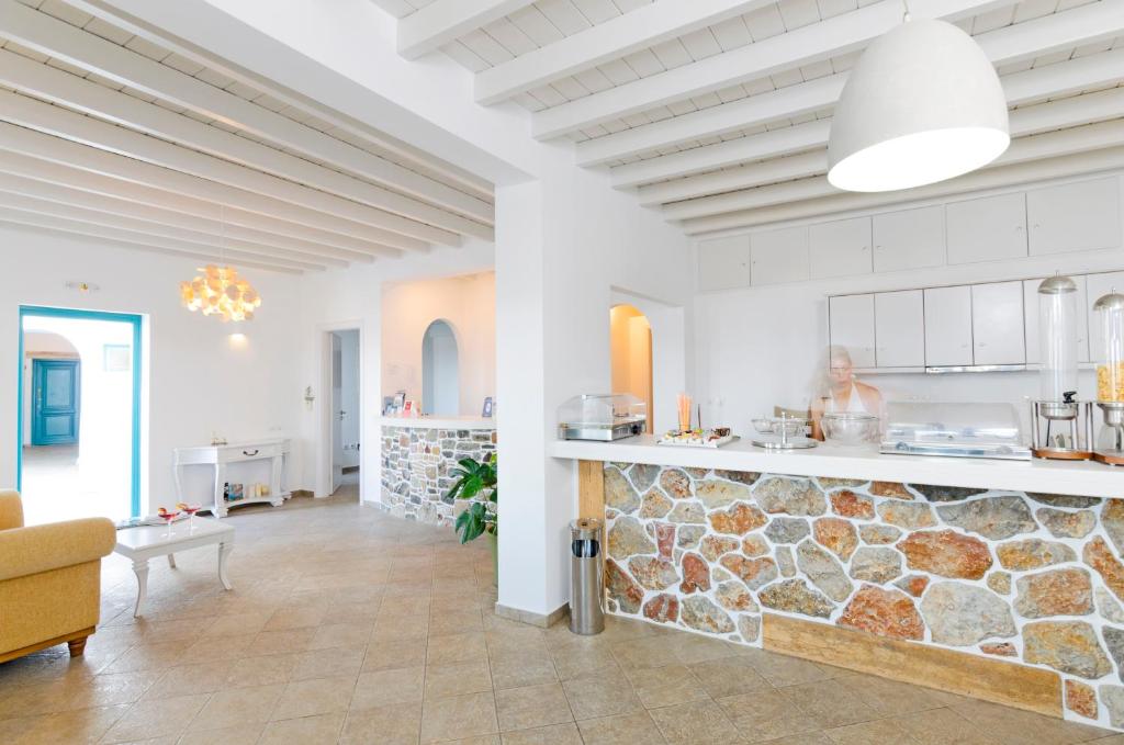 Kuchyň nebo kuchyňský kout v ubytování Astypalaia Hotel Palace