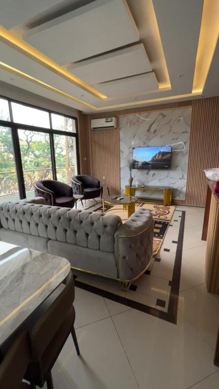 Et opholdsområde på Pyem tower