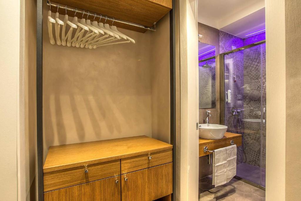 Koupelna v ubytování Hotel Elite