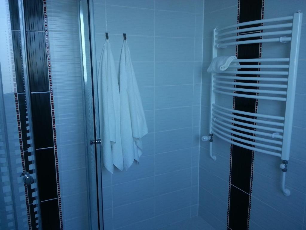 A bathroom at Downtown Apartment Miskolc