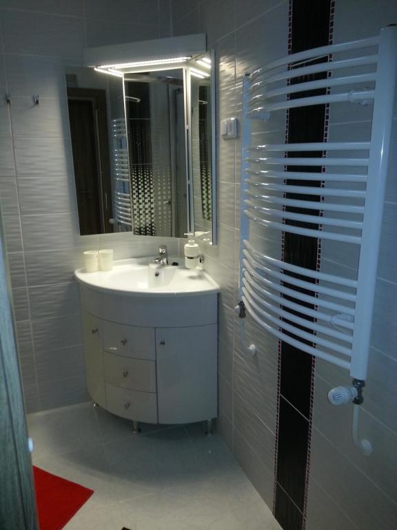 A bathroom at Downtown Apartment Miskolc