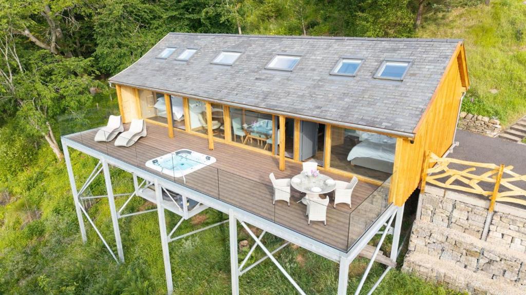 an overhead view of a house with a deck at 2 Bed in Allendale oc-r29078 in Allendale Town