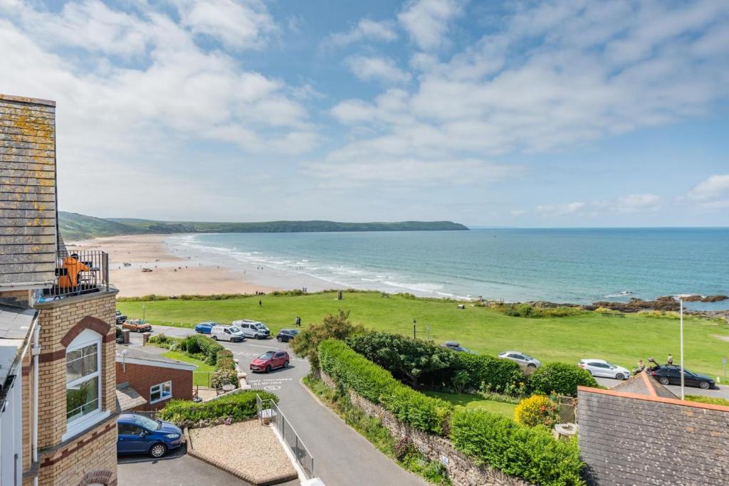a view of the beach from a house at 3 Bed in Woolacombe oc-d32422 in Woolacombe