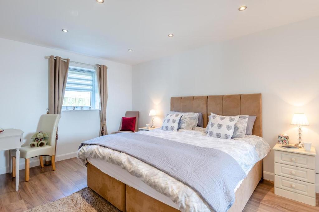 a bedroom with a bed and a desk and a window at 1 Bed in Wombleton oc-m31864 in Nunnington