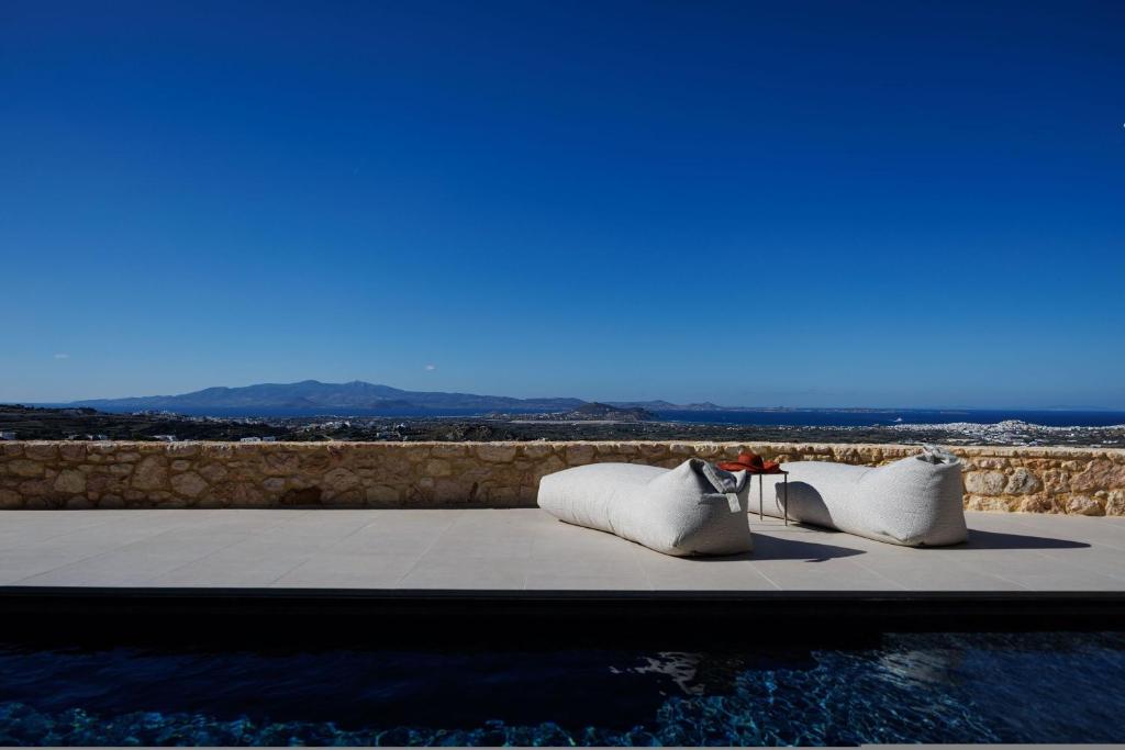 a view of the ocean from a villa at Arcadia Naxos in Naxos Chora