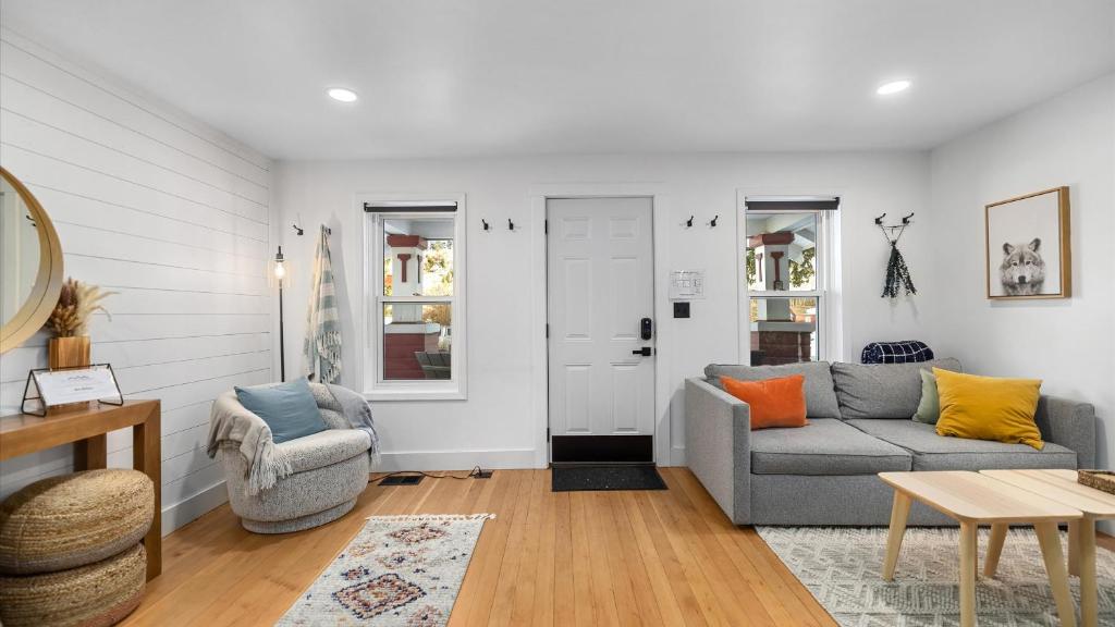 a living room with a couch and a chair at Rio Ridge in Red Lodge