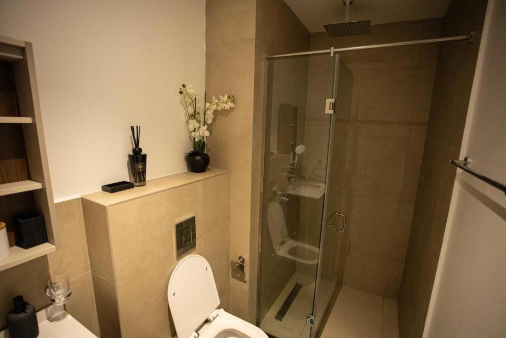 Vannituba majutusasutuses Studio Apartment