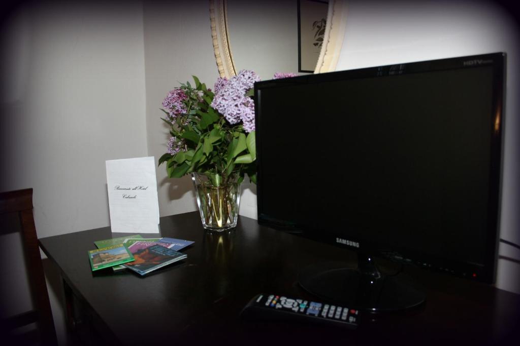 TV a/nebo společenská místnost v ubytování Hotel Calzaiolo