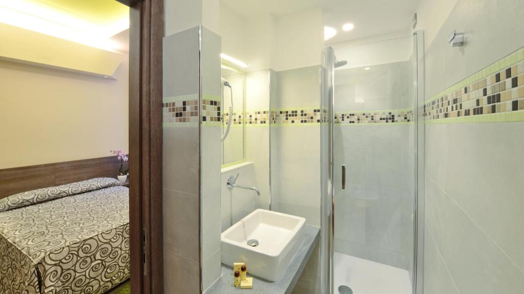 Koupelna v ubytování Hotel Sempione